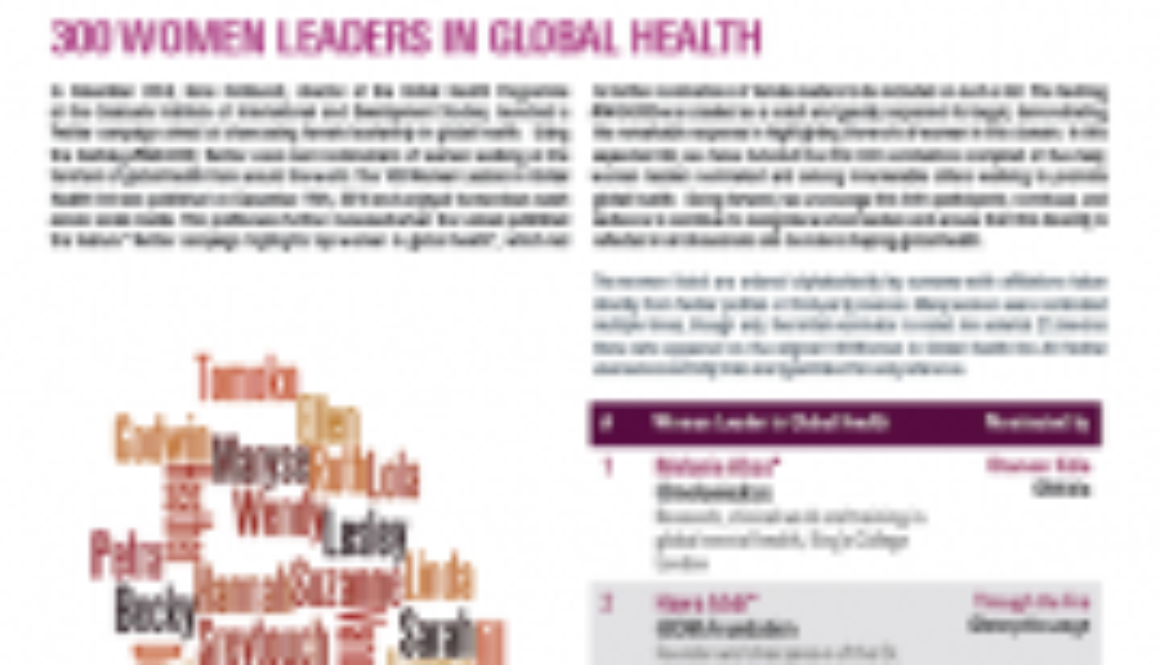 300 Women Leaders in Global Health - photo